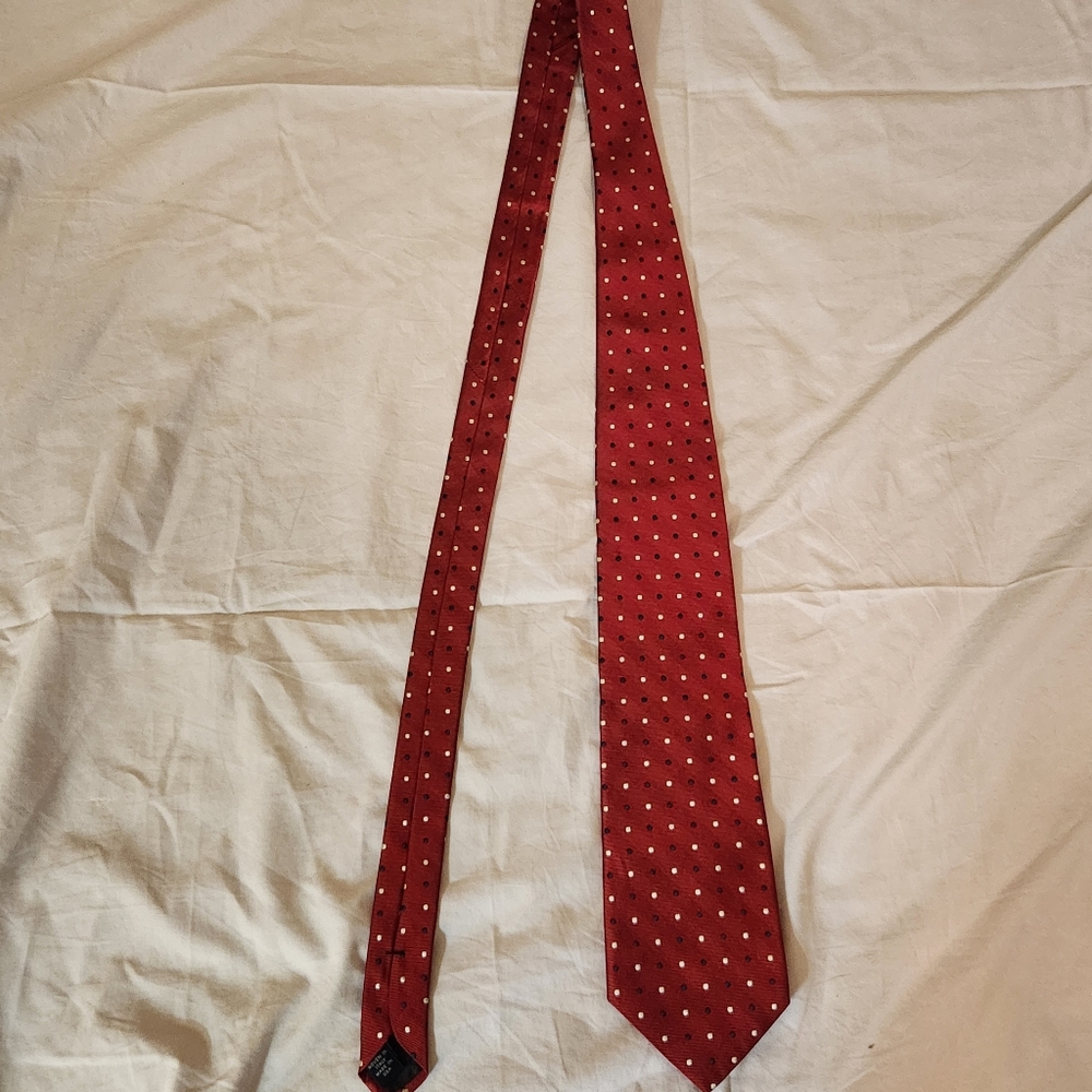 Vintage Brooks Brother's Red Italian Silk Tie Made In USA